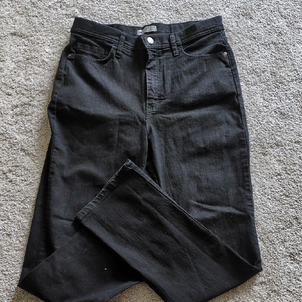 Lee Classic Fit Straight Leg Black Denim Jeans Size 12